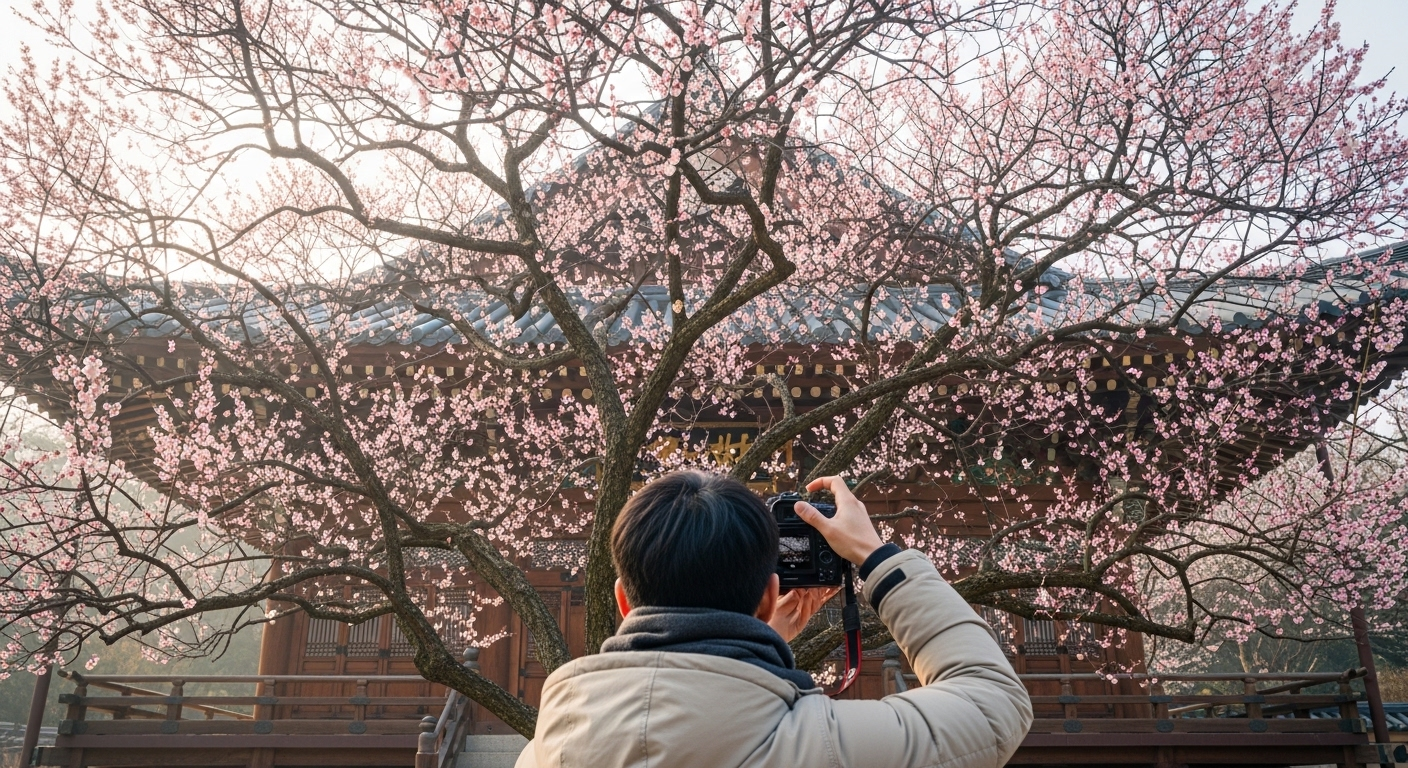 홍매화 우담바라