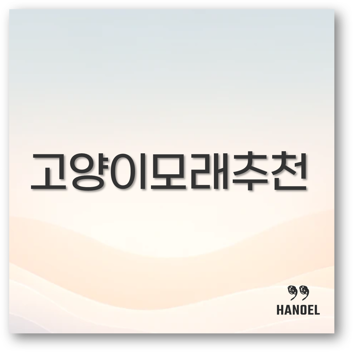 고양이 모래 추천