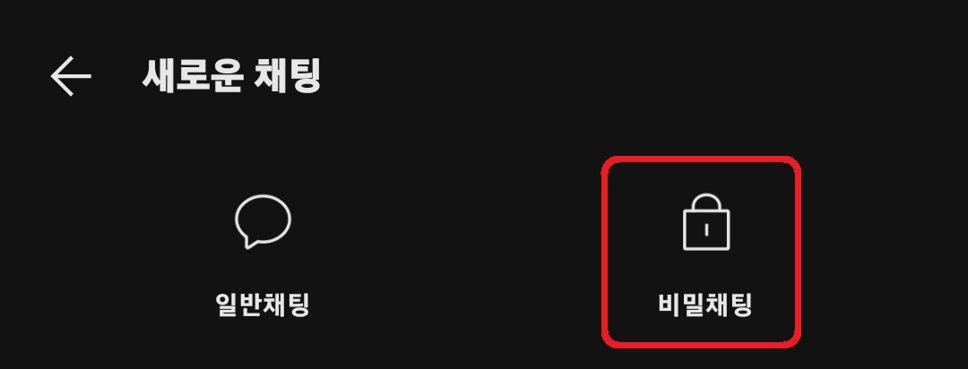 카카오톡 비밀 채팅 이용 방법 3