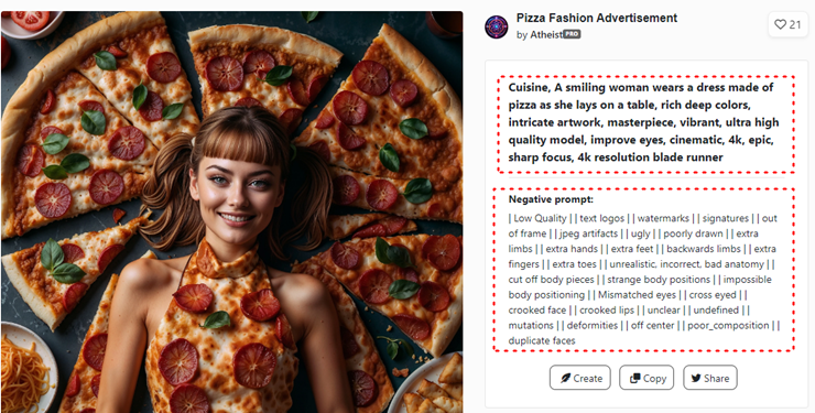 패션 프롬프트 공유 사례