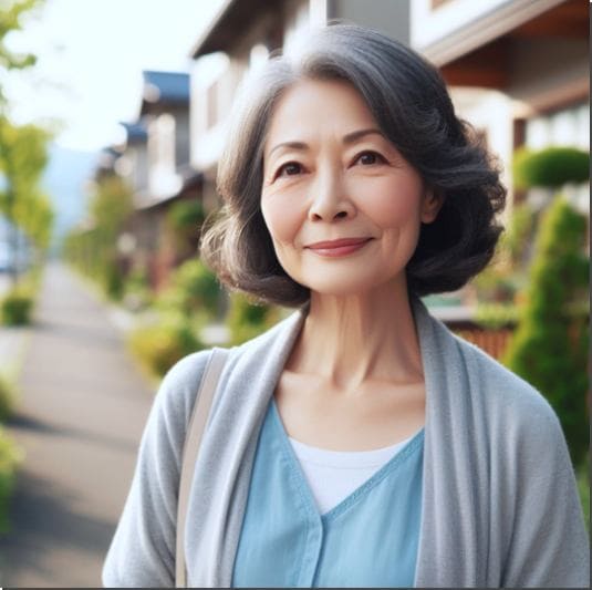 젊게 사는 여성 노인