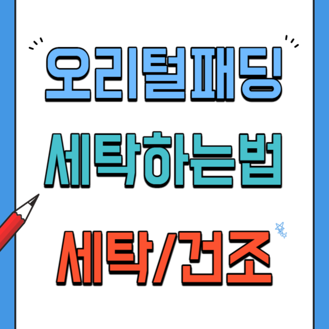 오리털패딩세탁법