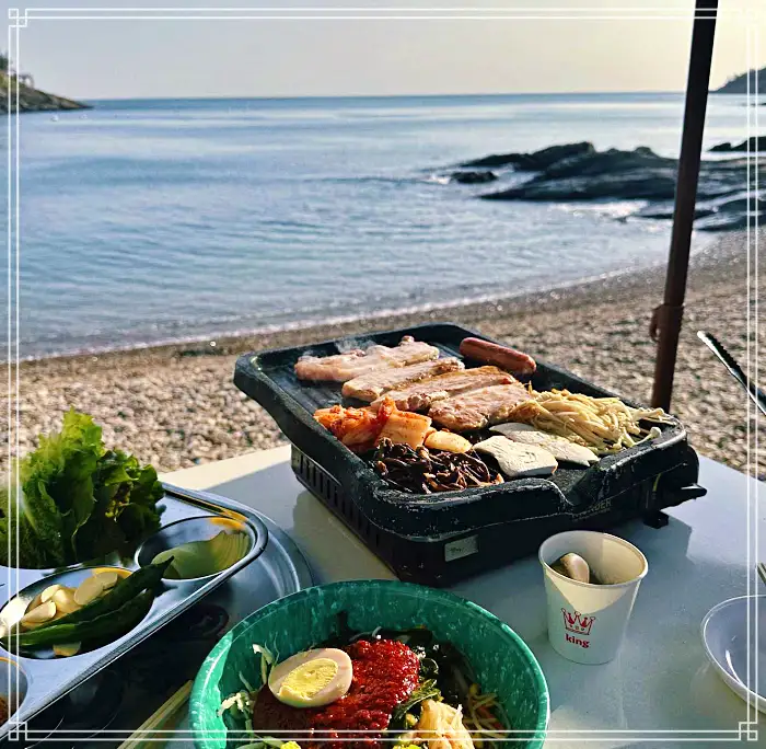 군산 선유도 맛집 해변 오션뷰 삼겹살