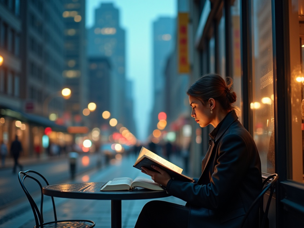 시집 감상하는 학생