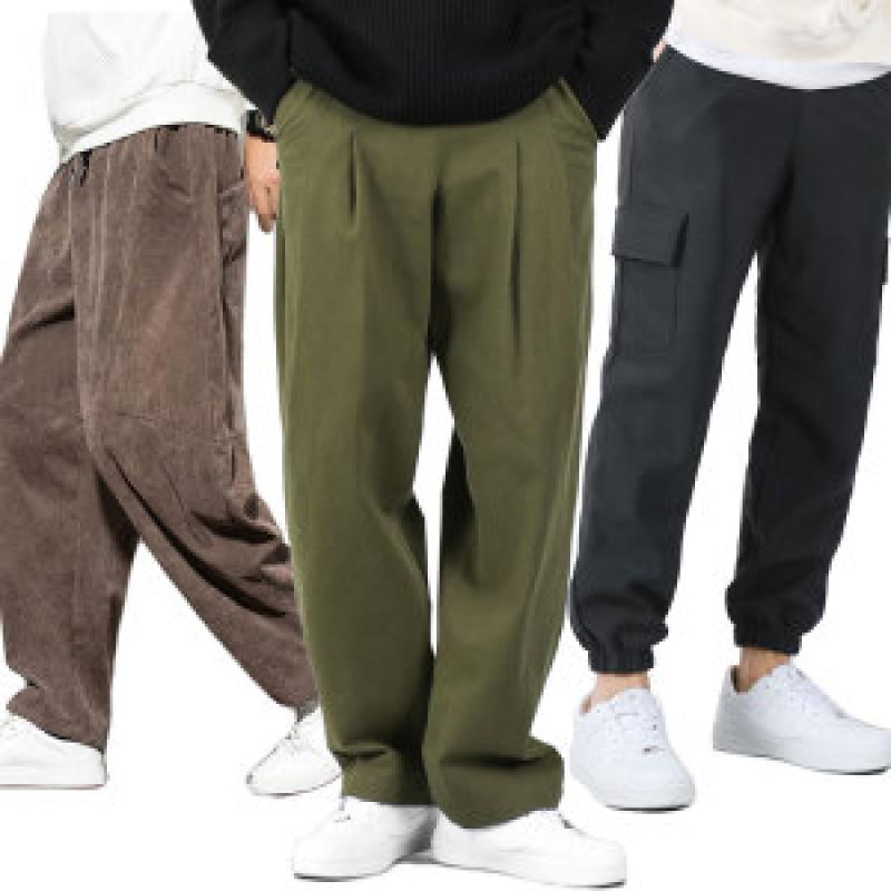 벤티브 남자 융기모 코튼팬츠 후리스 기모 벌룬 와이드 슬림 배기 조거 밴딩팬츠