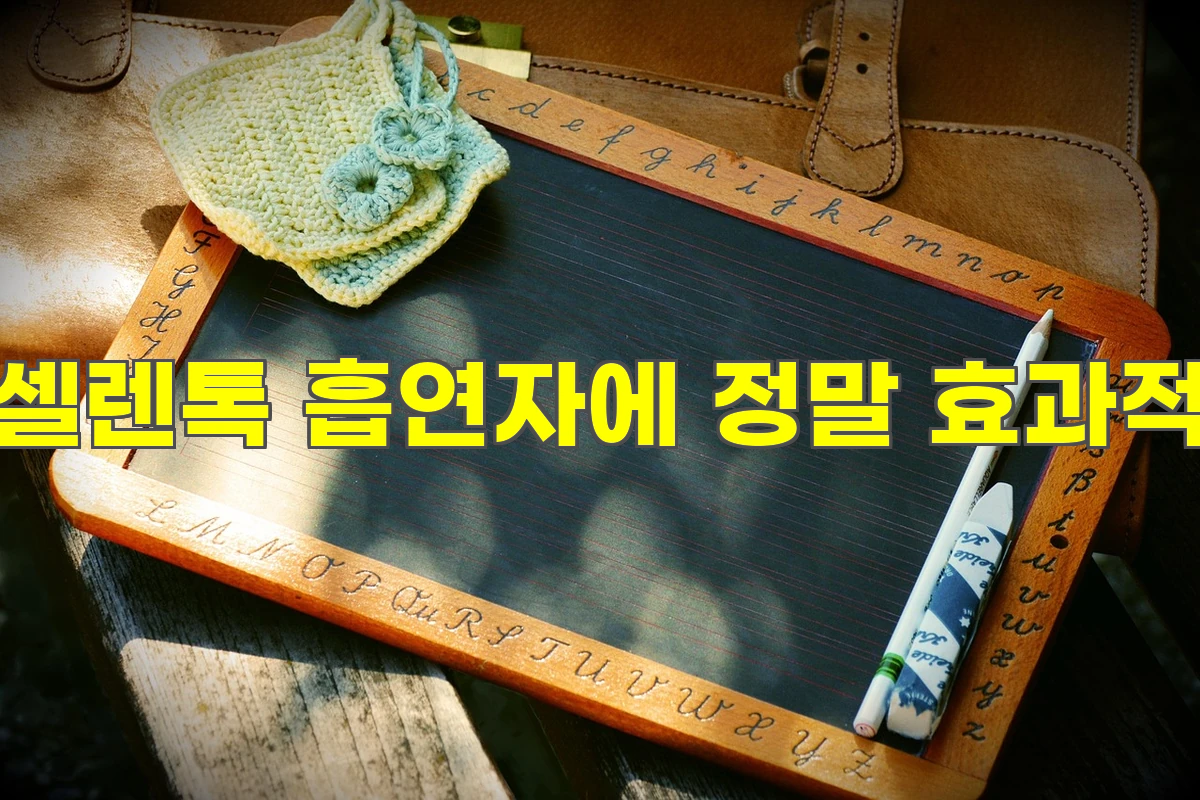 셀렌톡 흡연자에 정말 효과적