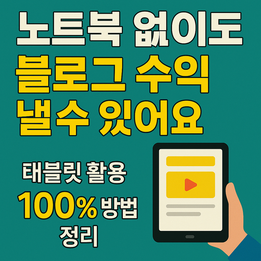 태블릿 블로그 활용법 이미지