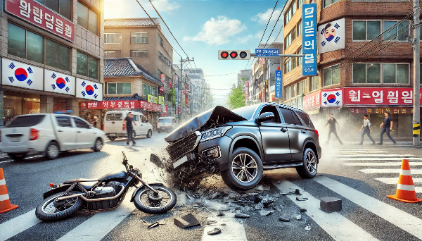 성남 SUV 사고, 브레이크 대신 가속…오토바이 충돌 후 건물로 돌진한 사고