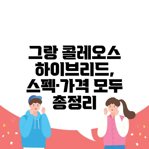 그랑 콜레오스 하이브리드, 스펙·가격 모두 총정리