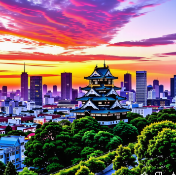 오사카 스카이라인에대한 사진