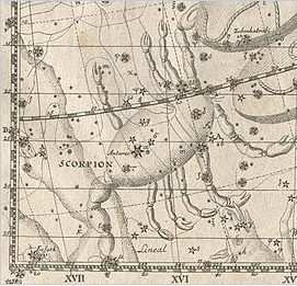 전갈자리의 이미지화 모습입니다.