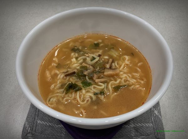 풀무원 홍면 라면 2023년 1~4월 조리 후(풍미유 0%)