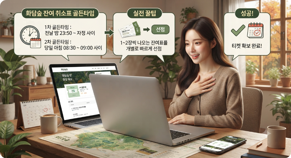 화담숲 예약하기 ai 이미지