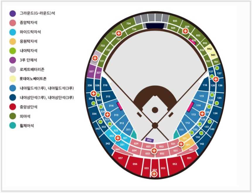 2024 사직구장 좌석도