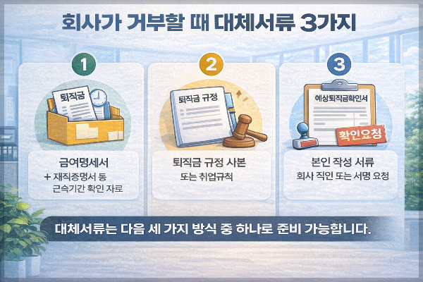 대체가능 서류3가지