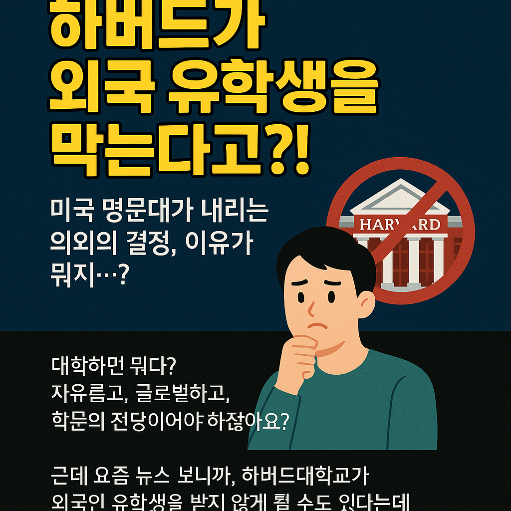 하버드가 외국 유학생을 막는다고?! 진짜야...?