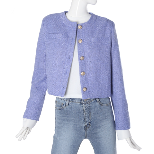 천희주 <붉은 진주>22회 23회 올리브데올리브 OLIVE DES OLIVE 하늘색 블루 트위드 자켓