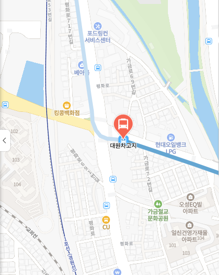 7200번 버스 노선도