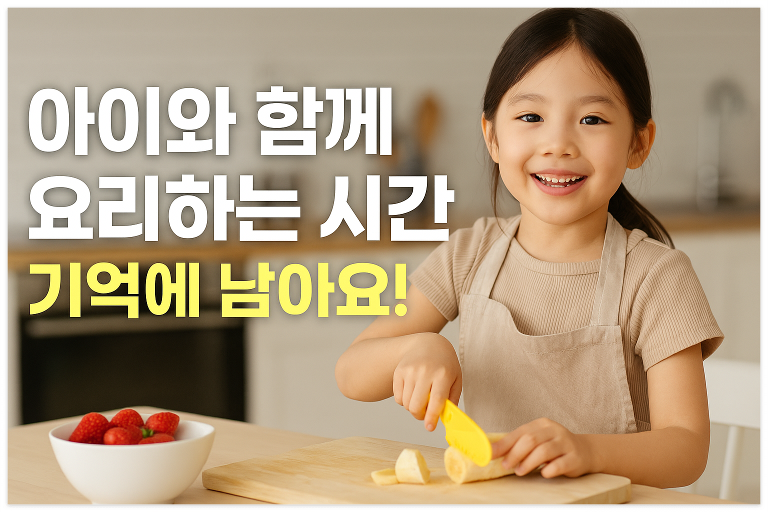 아이와 함께 요리하는 시간 기억에 남아요!