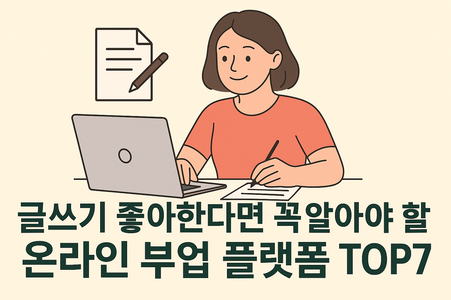 글쓰기 좋아한다면 꼭 알아야 할 온라인 부업 플랫폼 TOP7