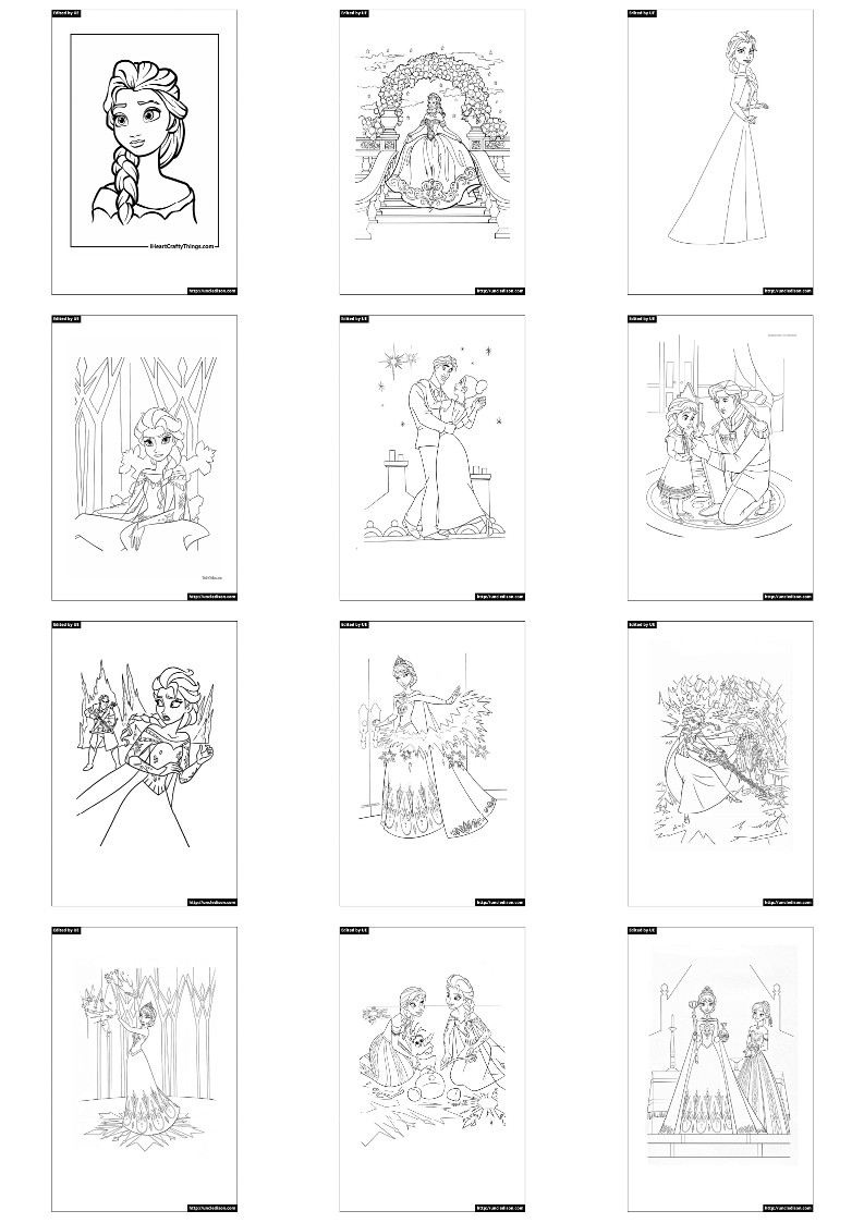 엘사 색칠공부 도안