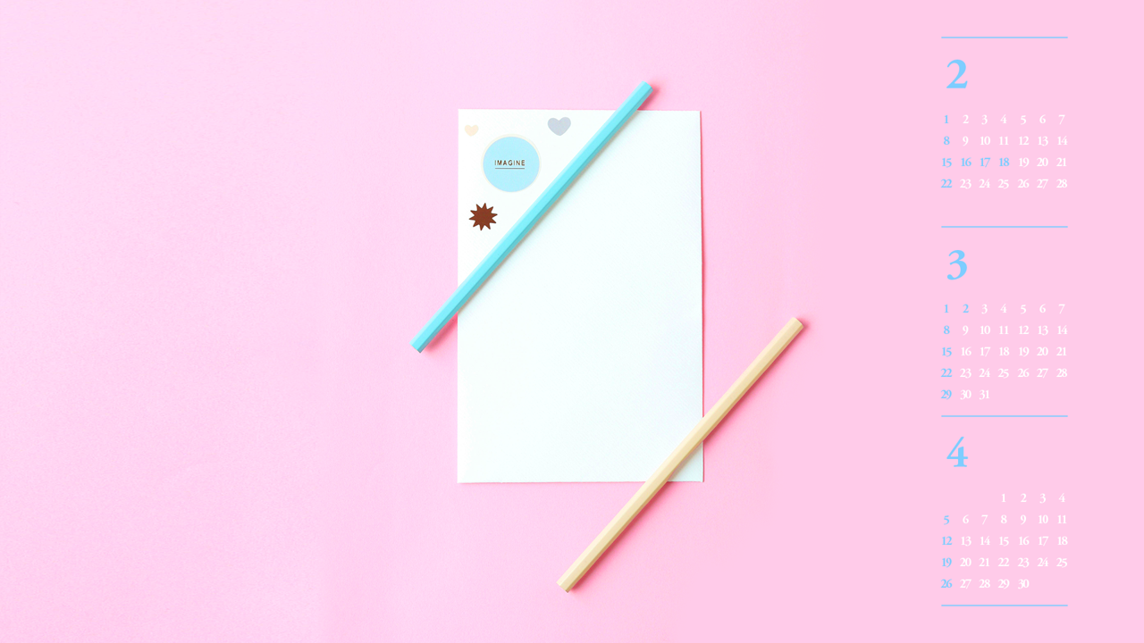 07 편지지 B - 2026년3월 달력배경화면