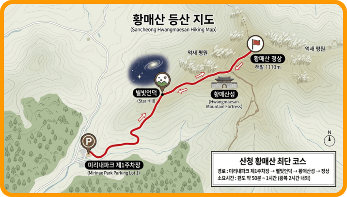 황매산 최단코스