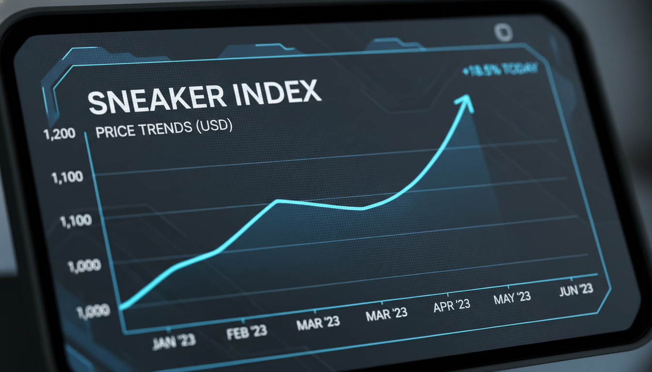 크림, 솔드아웃 등 리셀 플랫폼의 운동화 가격 상승 시세 변동 그래프 화면