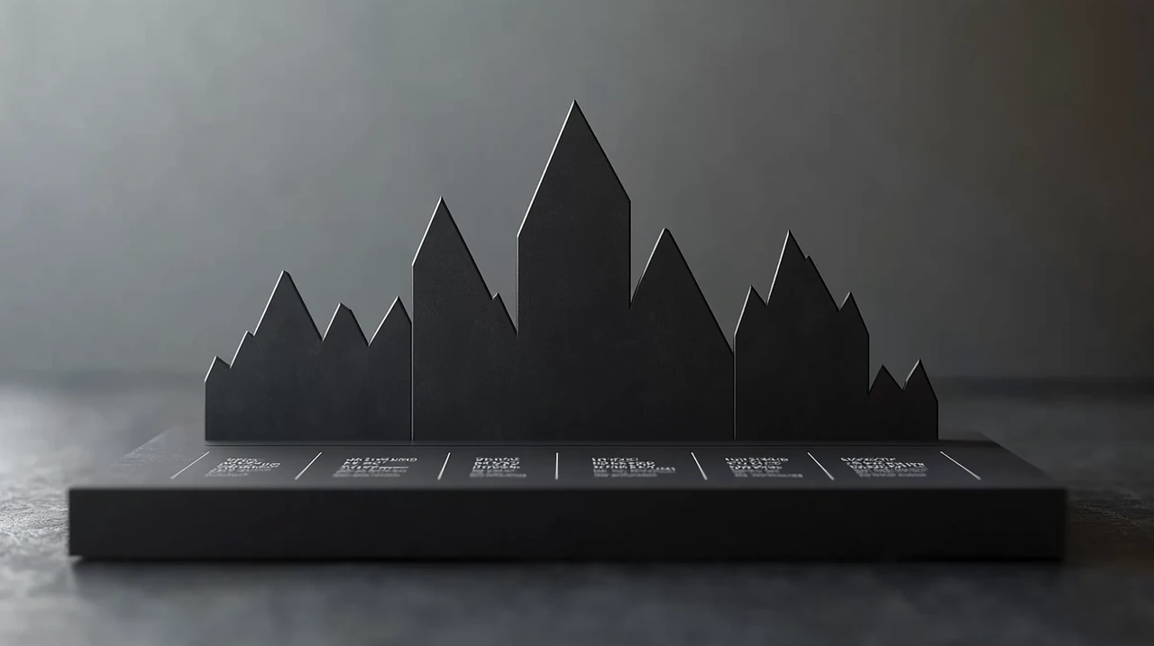 2025년 미국 ETF의 위험 프로파일에 따라 투자 할당 전략을 설명하는 전략 차트. 균형 잡힌 다채로운 접근이 부드러운 조명 아래 한재된 금융 환경에서 드러남