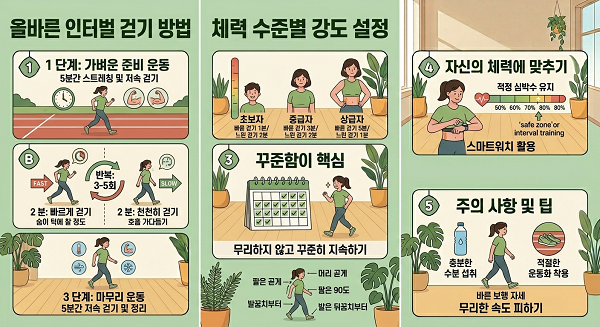 올바른 인터벌 걷기 방법