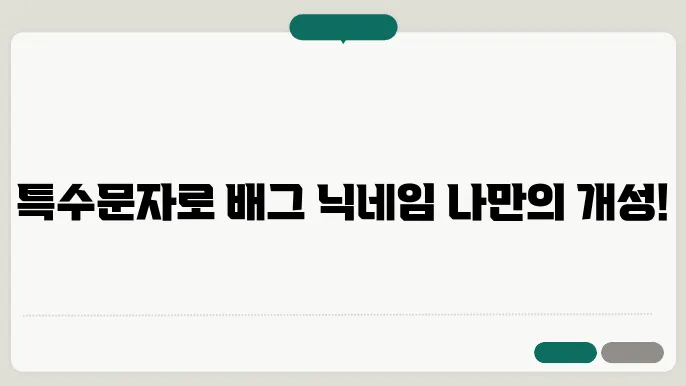 배그 특수문자