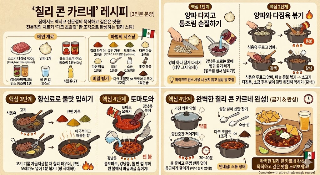 칠리콘카르네 파스타