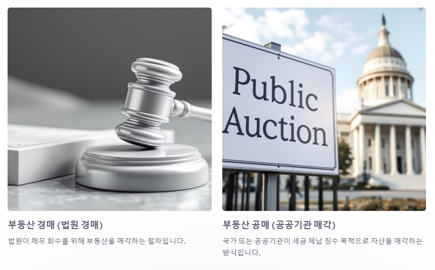 경매와 공매의 차이점