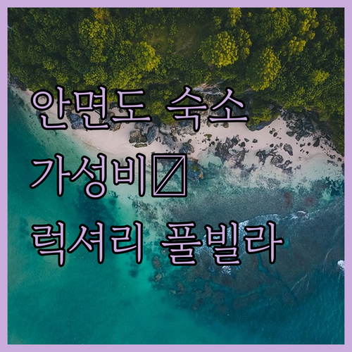 안면도 가성비 펜션부터 럭셔리 풀빌라..