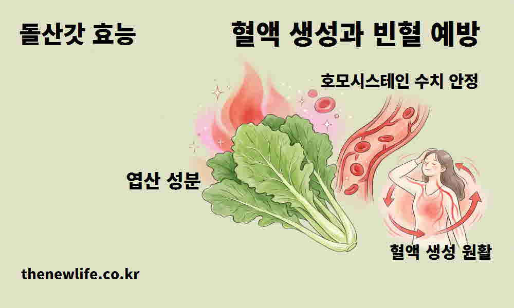 돌산갓 효능 혈액 생성 빈혈 예방