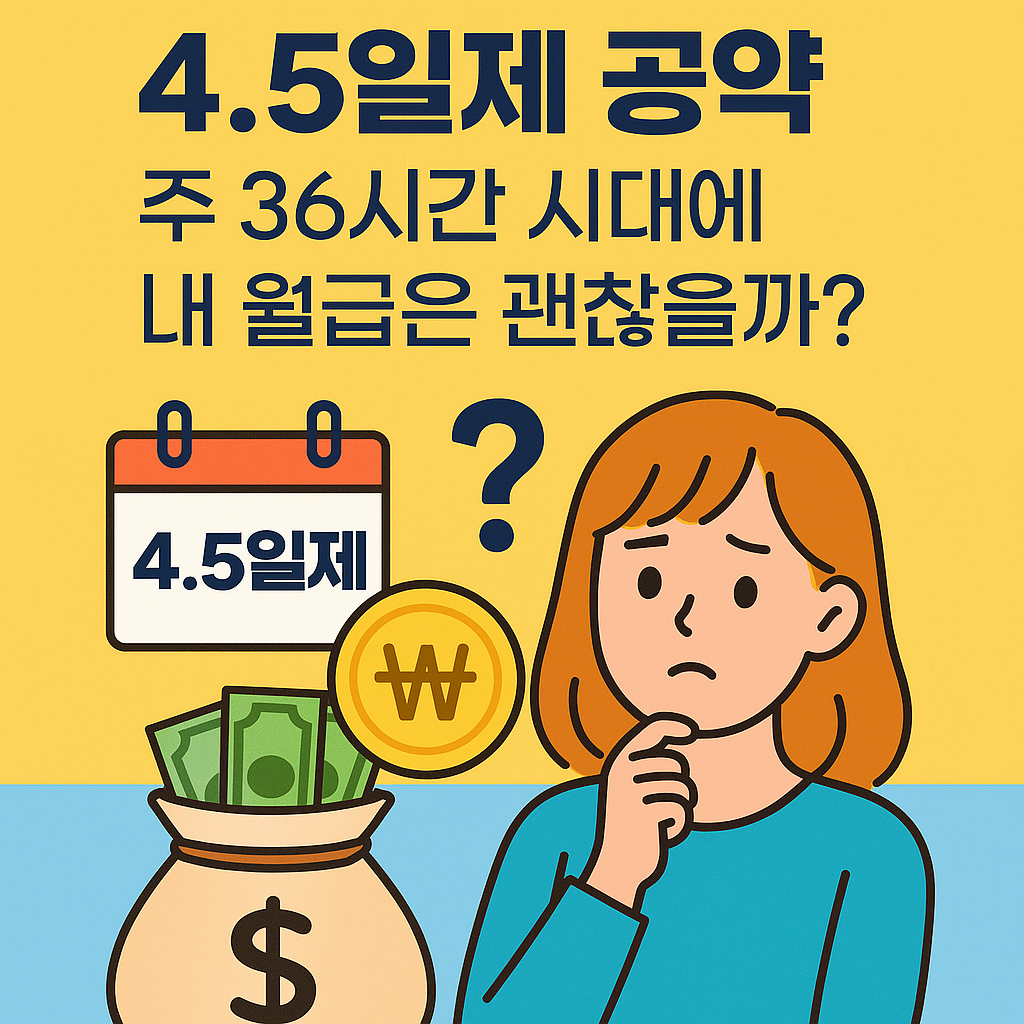 4.5일제 공약, 주 36시간 시대에 내 월급은 괜찮을까?