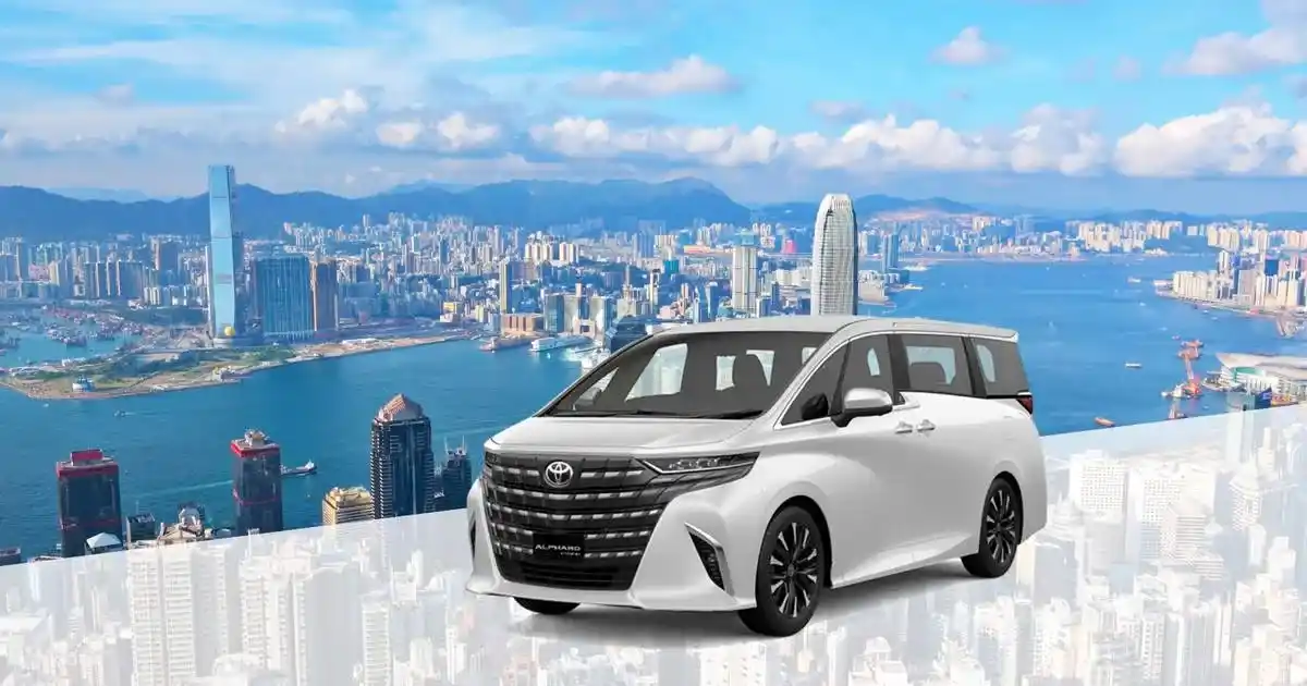 홍콩 가족 여행객을 위한 도요타 알파드 럭셔리 밴 픽업 서비스 차량