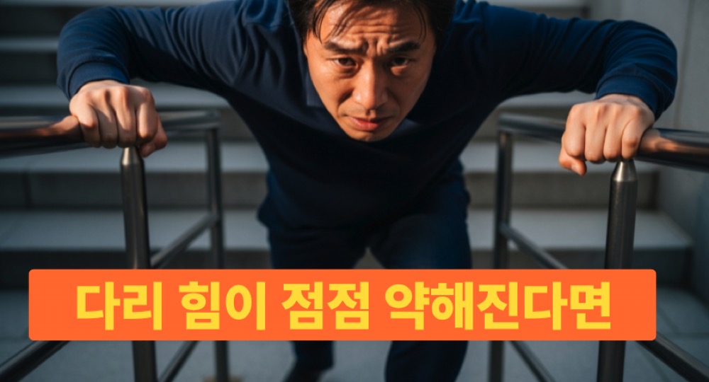 계단 오르다 힘빠짐