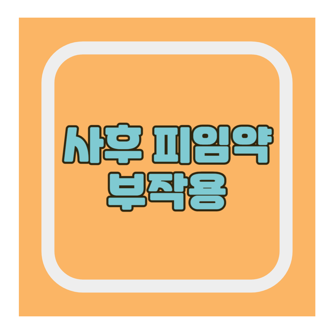 사후 피임약 부작용