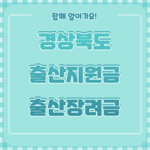 경상북도출산지원금출산장려금