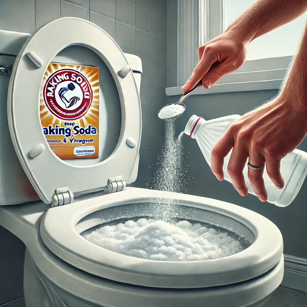 베이킹소다와 식초를 활용한 변기 냄새 제거법