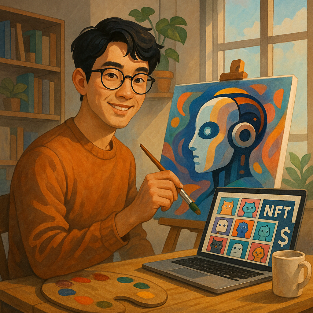 AI 시대의 예술가로서 필요한 자세(일러스트)