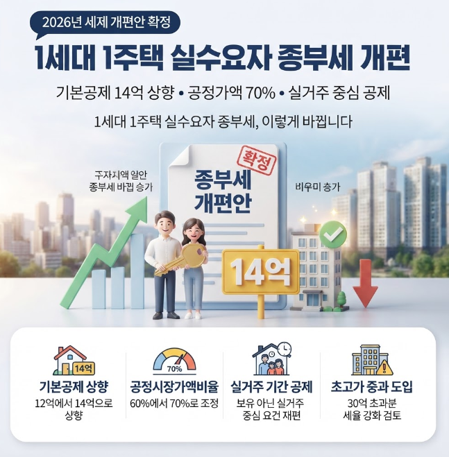 2026 종부세 개편안 , 실거주 1주택자 보유세 총정리