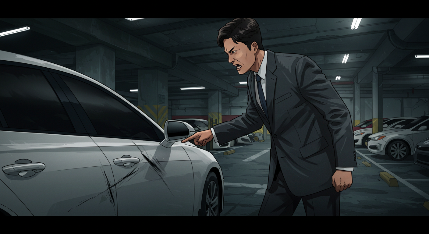 주차 뺑소니, 합의금, 수리비, 위자료