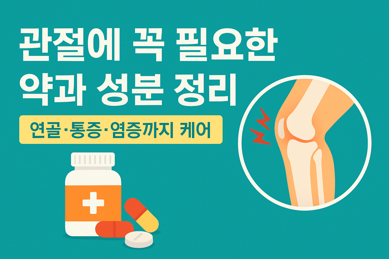 관절에 필요한 약과 성분 이미지