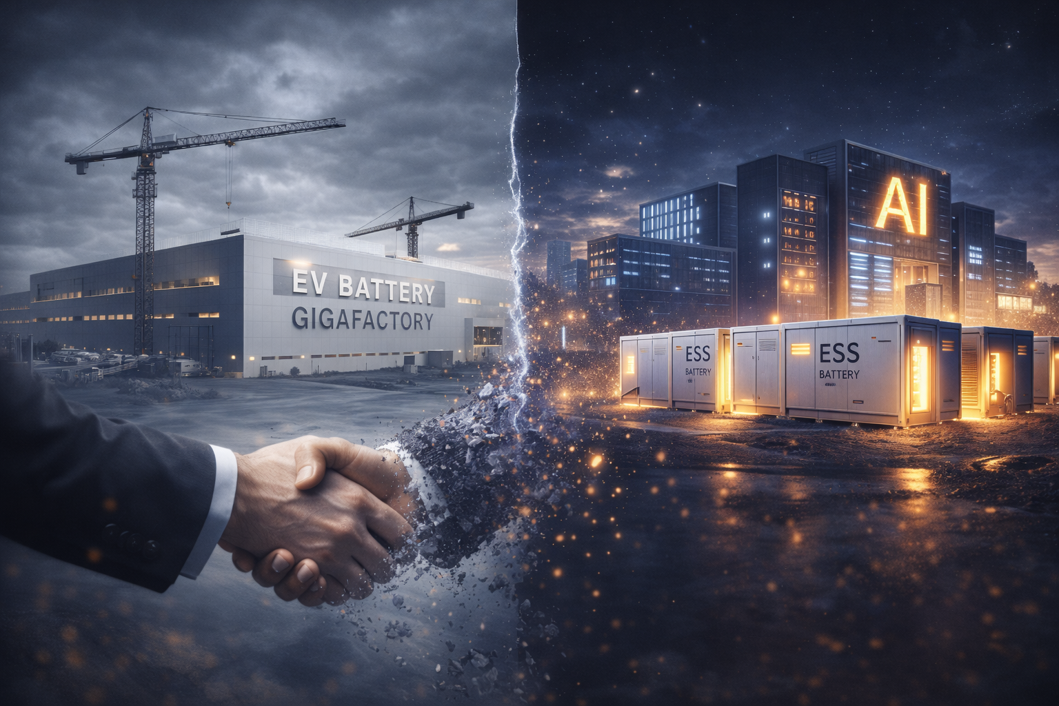 한국 배터리와 미국 완성차 간의 협력 해체의 이미지