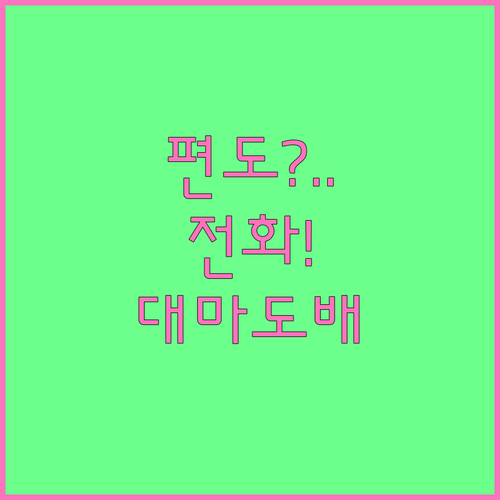 대마도 배편 왕복 예약이 기본 편도는..