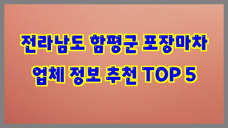 전라남도 함평군 포장마차