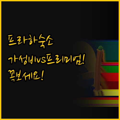 가성비 대 프리미엄 프라하 숙소 비교..