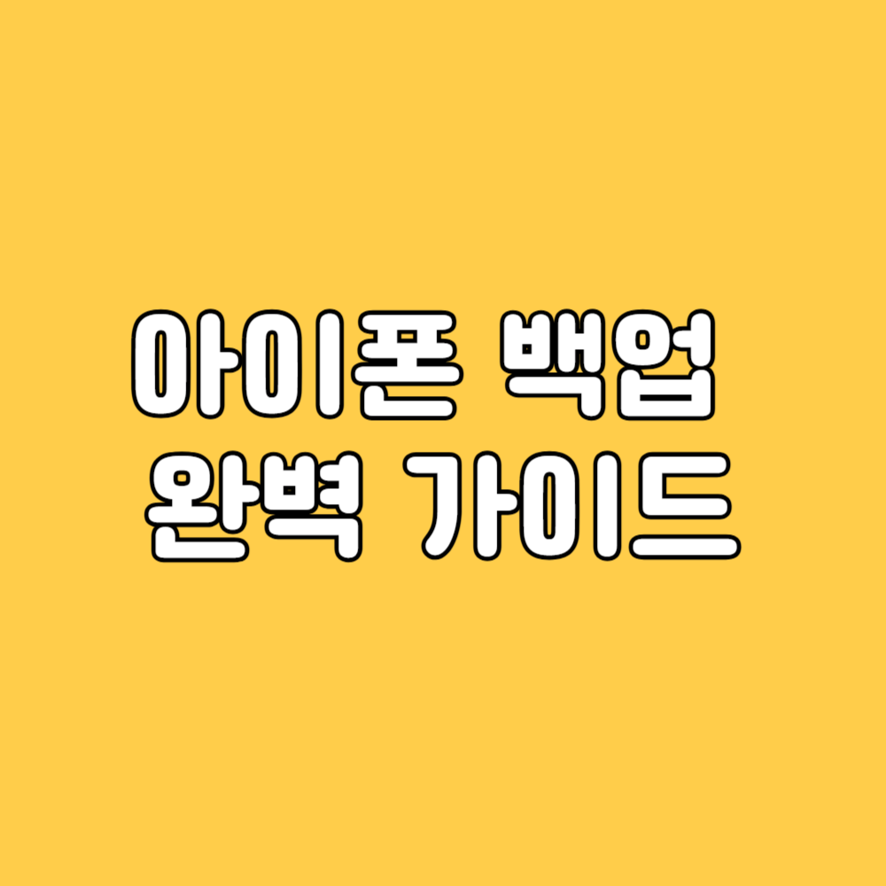 아이폰 카카오톡 백업